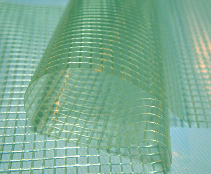 Hijau Putih Transparent Clear Poly Pvc Laminated Mesh Tarp